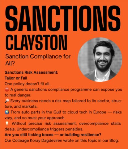 _sanctions compliance begins with risk assessment — but one size does not fit all. 